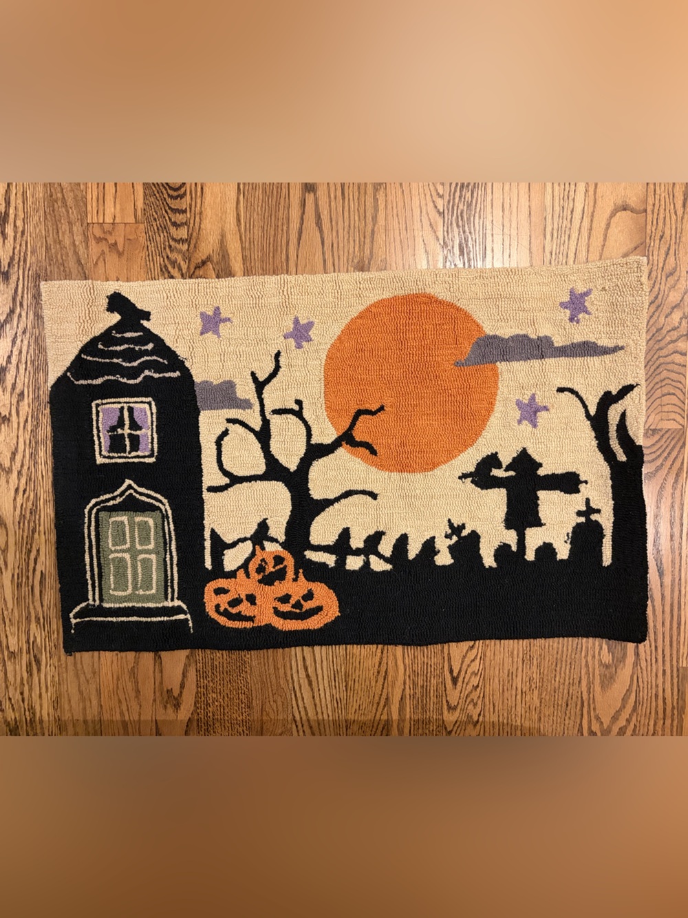 Halloween Haunted House Accent Rug